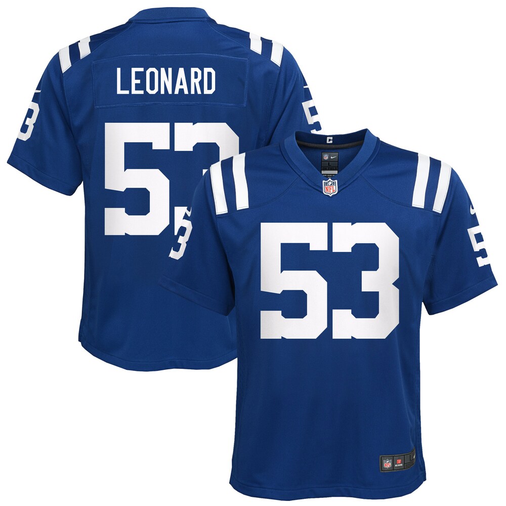 Shaquille Leonard Indianapolis Colts Youth Game Jersey | Royal