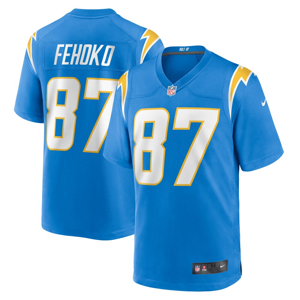 Simi Fehoko Los Angeles Chargers Nike  Game Jersey -  Powder Blue