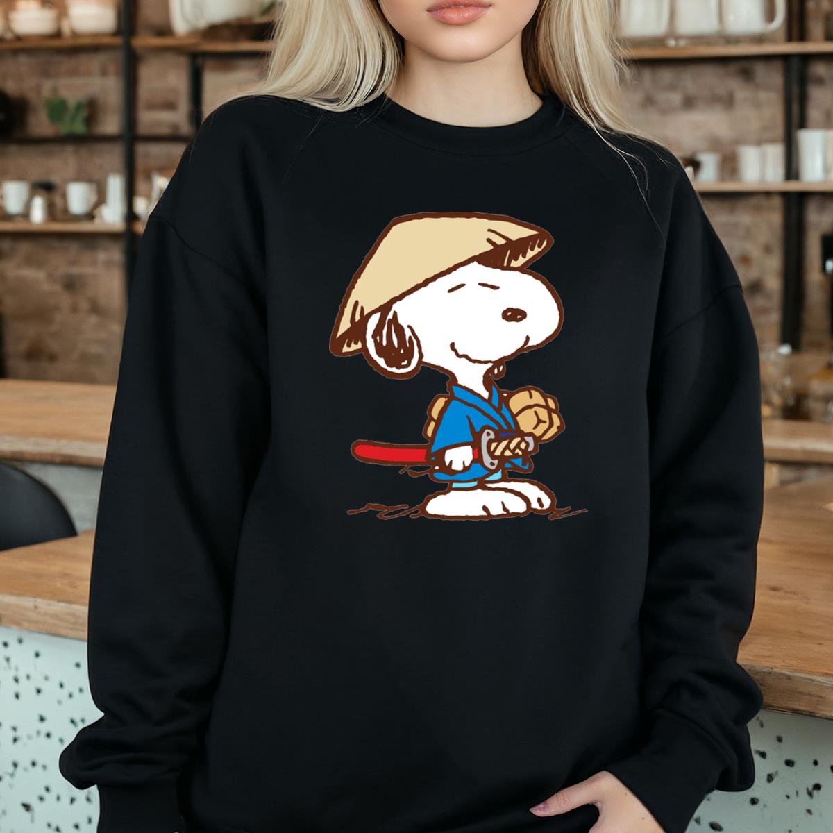 Snoopy Samurai Warrior Graphic T-Shirt
