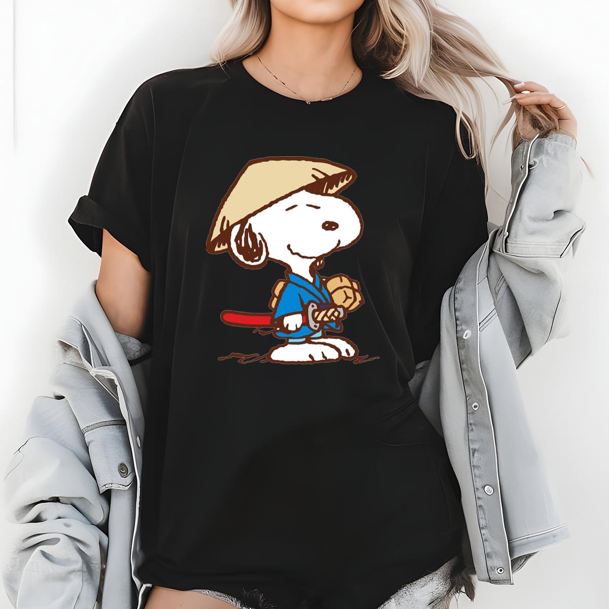 Snoopy Samurai Warrior Graphic T-Shirt