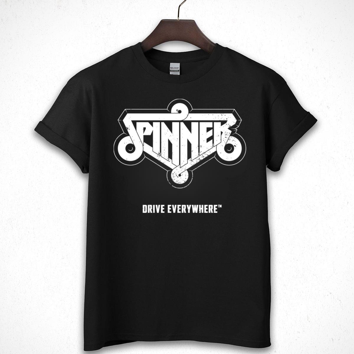 Spinner Drive Everywhere Retro Automotive Graphic T-Shirt