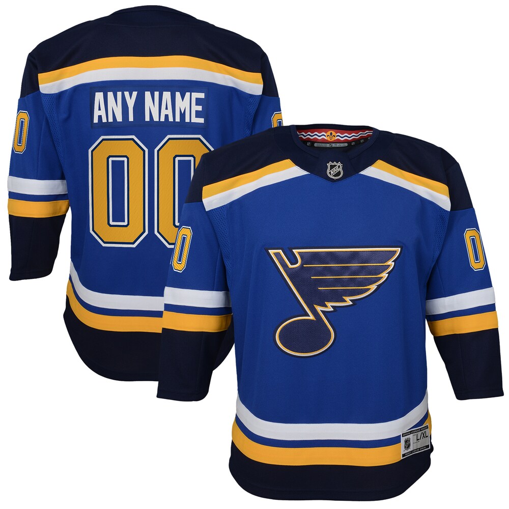 St. Louis Blues Youth Home Premier Custom Jersey - Blue