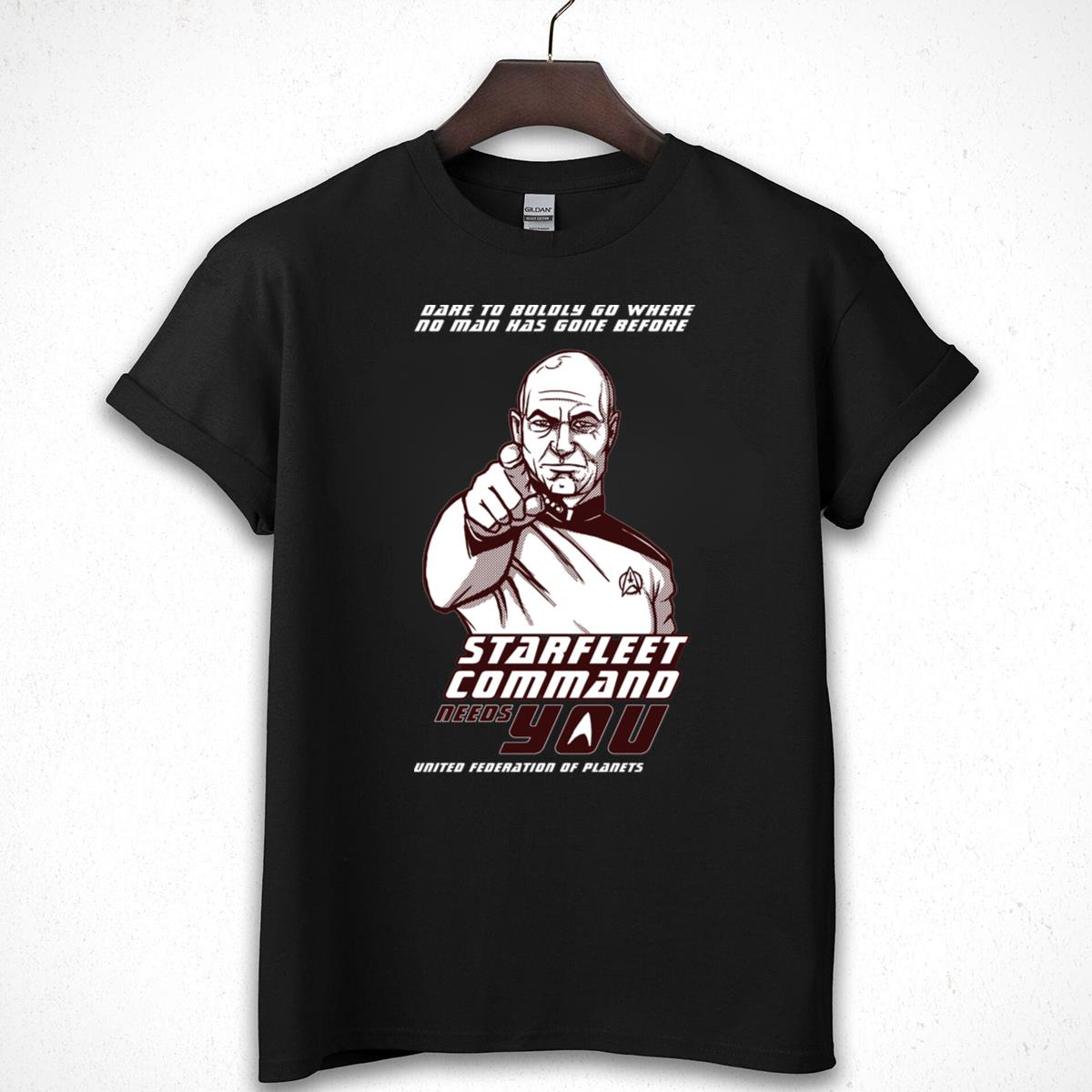 Star Trek Picard Starfleet Command Needs You Uncle Sam Style Graphic T-Shirt
