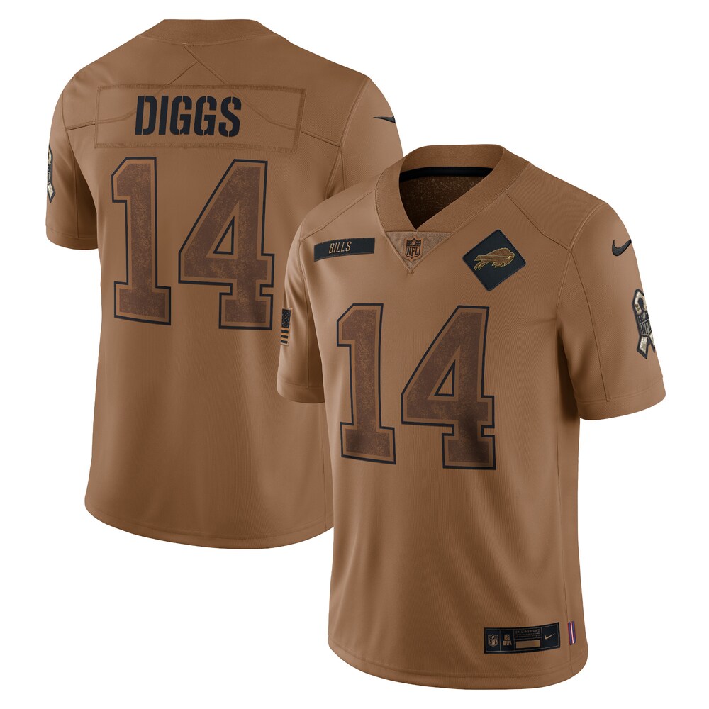 Stefon Diggs Buffalo Bills Salute To Service Limited Jersey - Brown