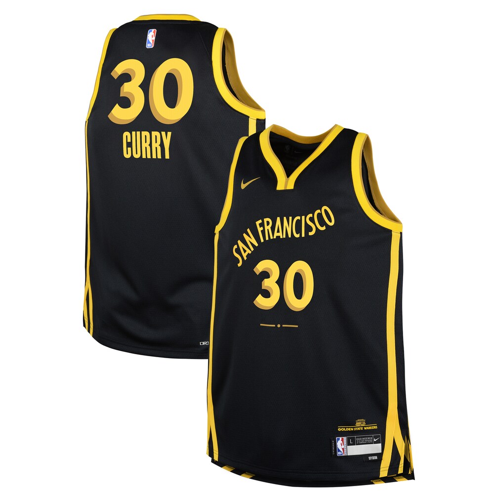 Stephen Curry Golden State Warriors Nike Youth 2023/24 Swingman Replica Jersey - City Edition - Black