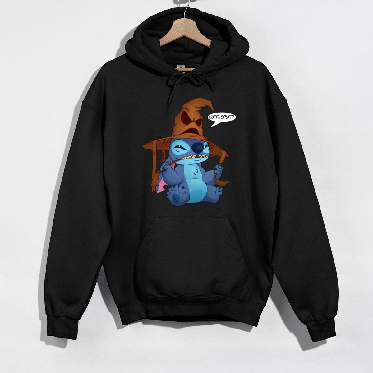 Stitch Hufflepuff Sorting Hat Funny Graphic T-Shirt