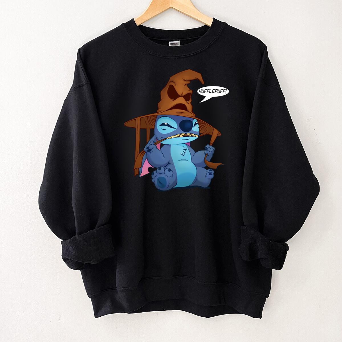 Stitch Hufflepuff Sorting Hat Funny Graphic T-Shirt