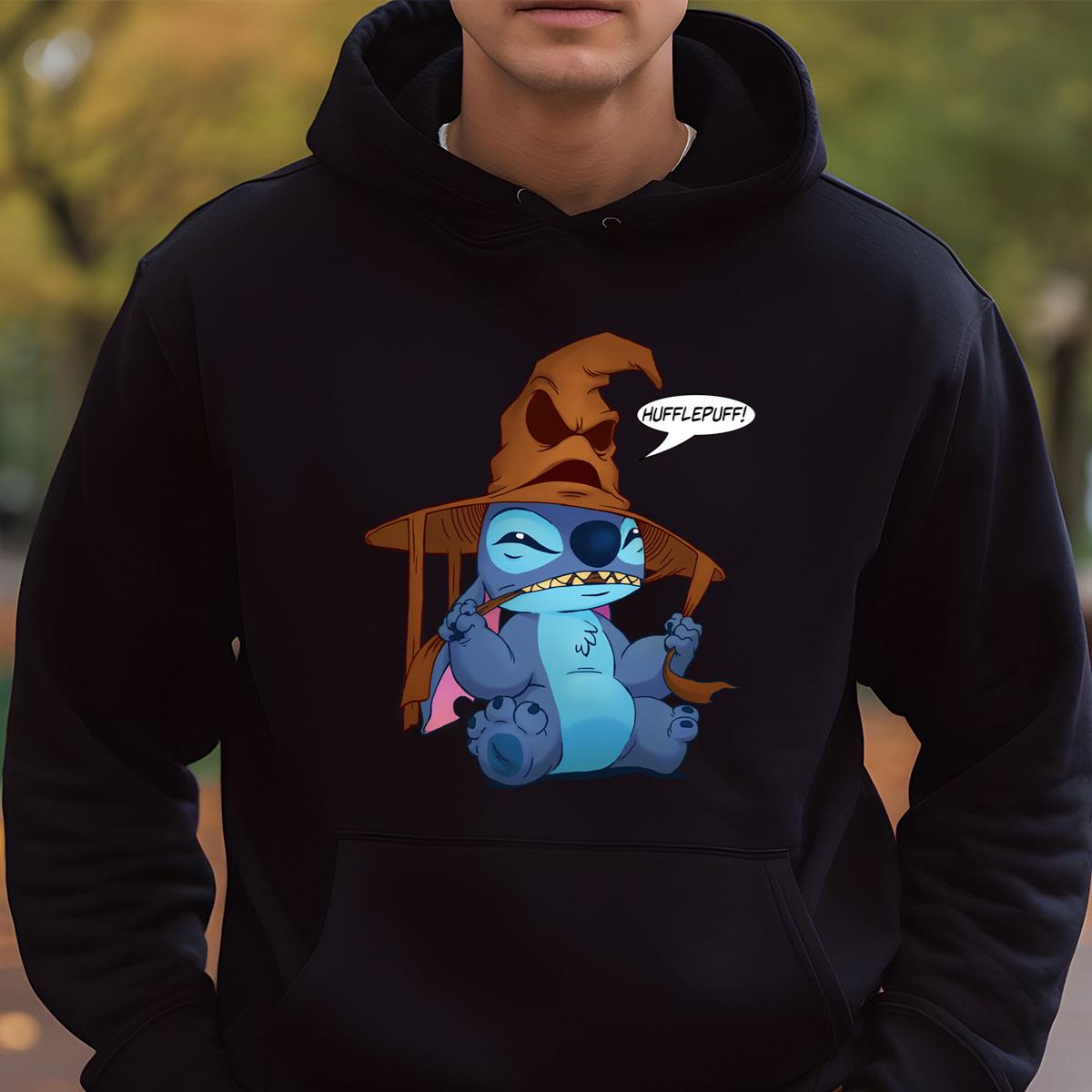 Stitch Hufflepuff Sorting Hat Funny Graphic T-Shirt