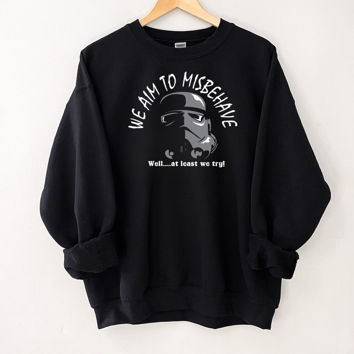 Stormtrooper Aim to Misbehave Funny Graphic T-Shirt