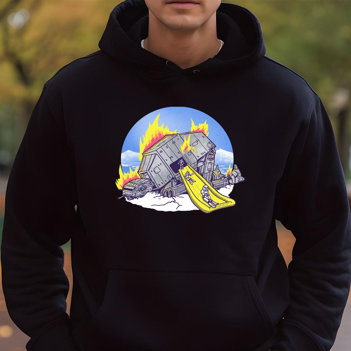 Stormtroopers AT-AT Slide Funny Graphic Tee