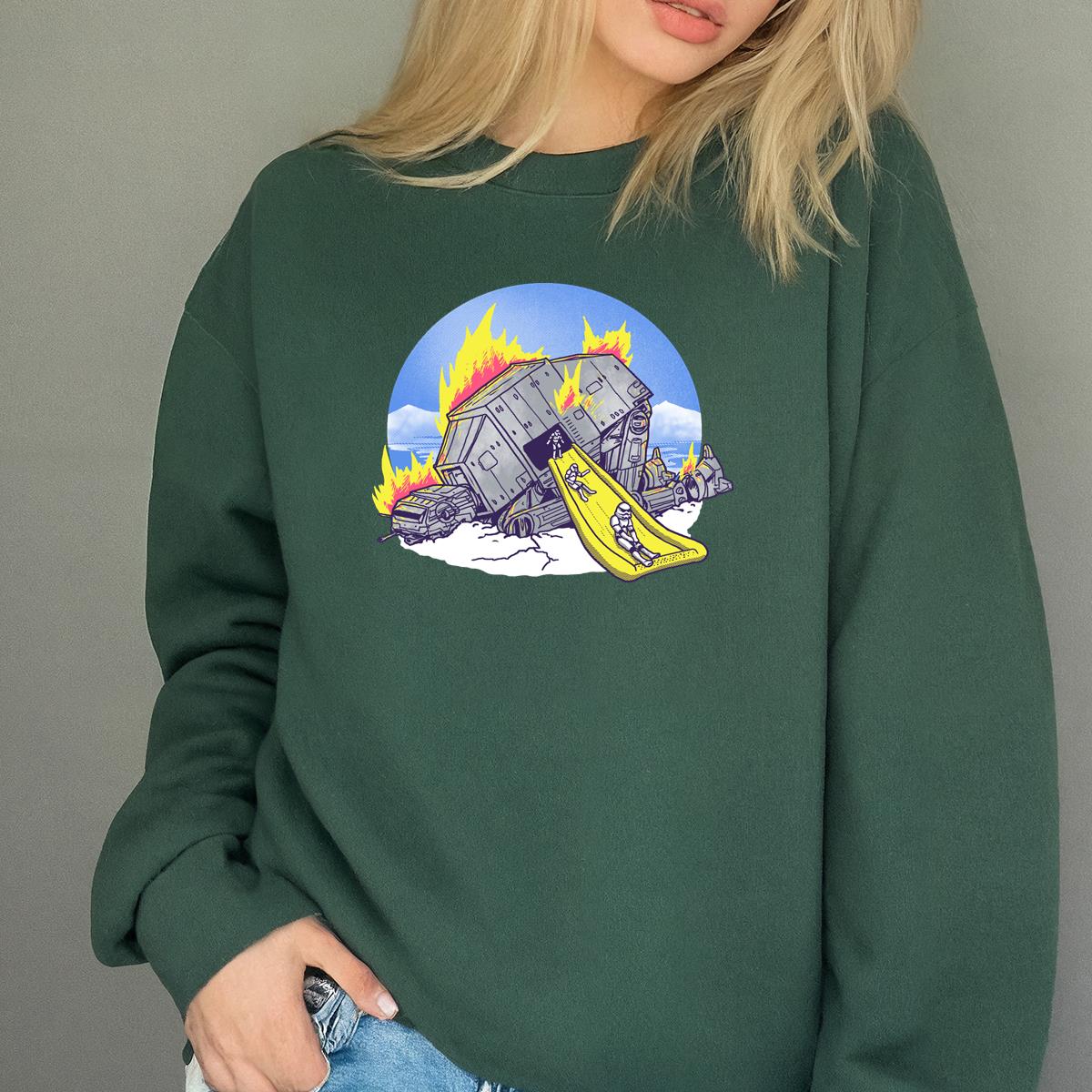 Stormtroopers AT-AT Slide Funny Graphic Tee