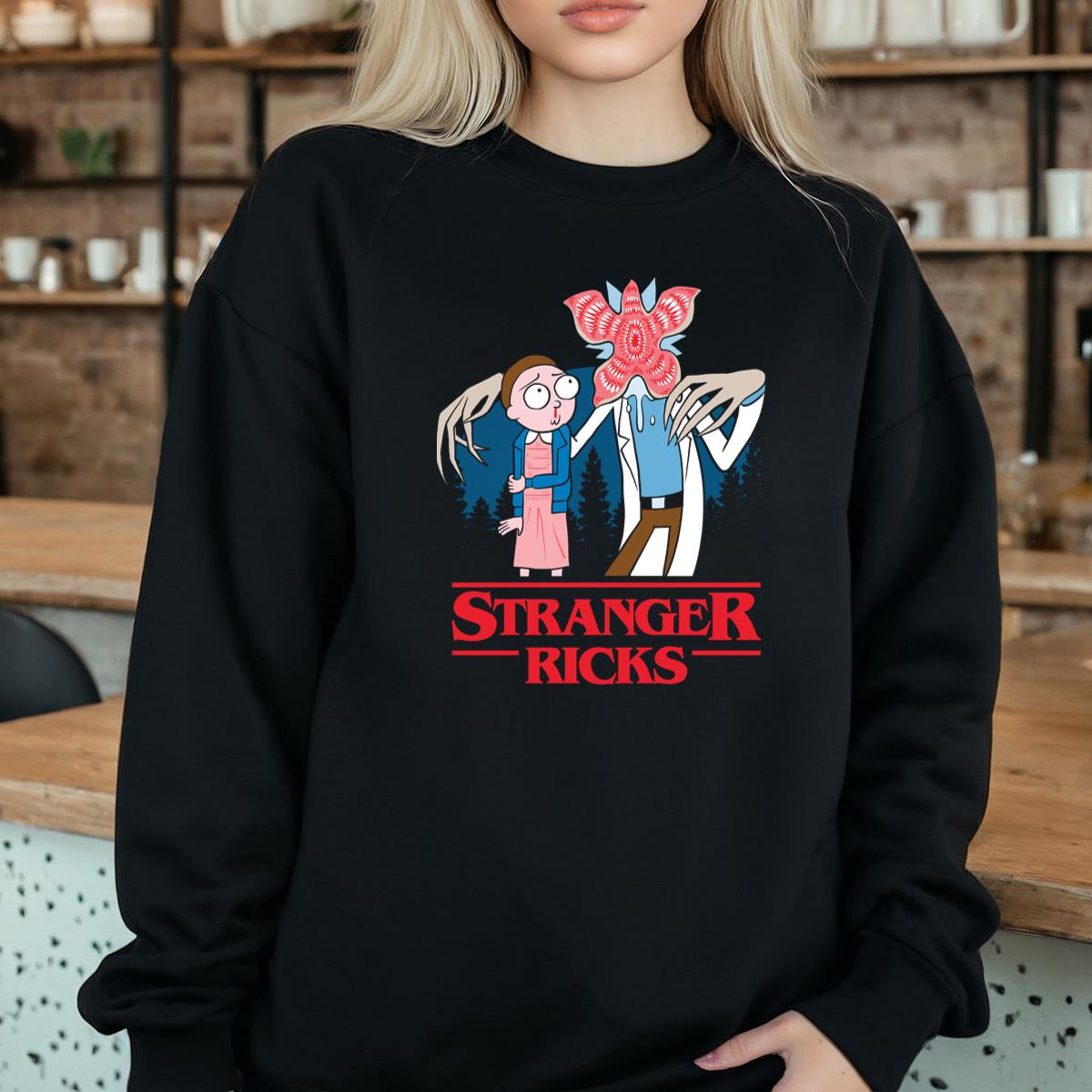 Stranger Ricks Eleven Demogorgon Funny Graphic T-Shirt