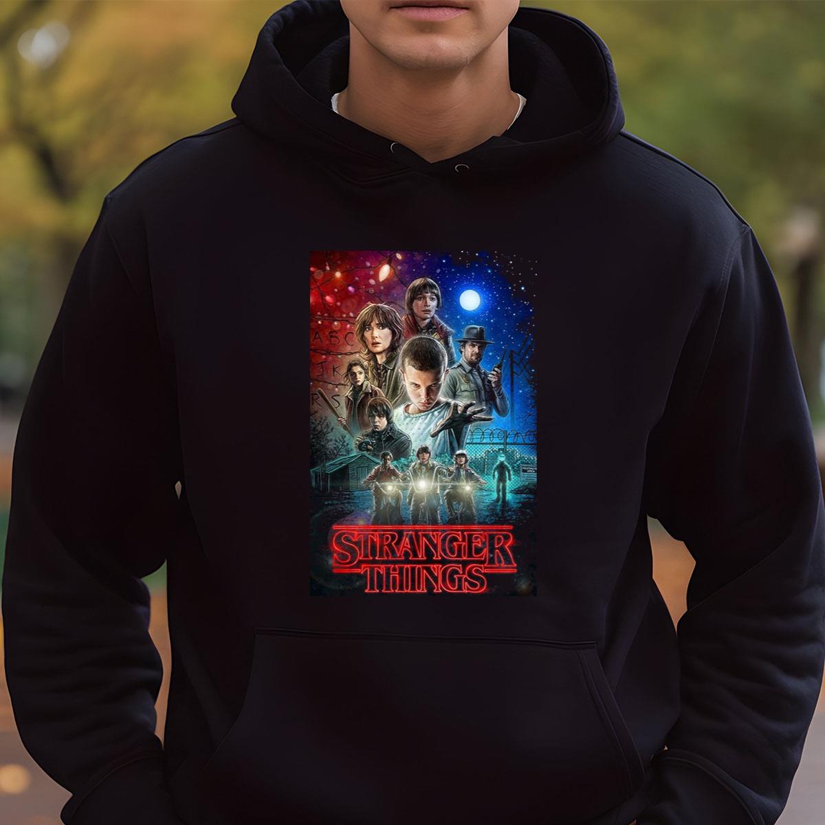 Stranger Things Characters Group Poster Graphic T-Shirt