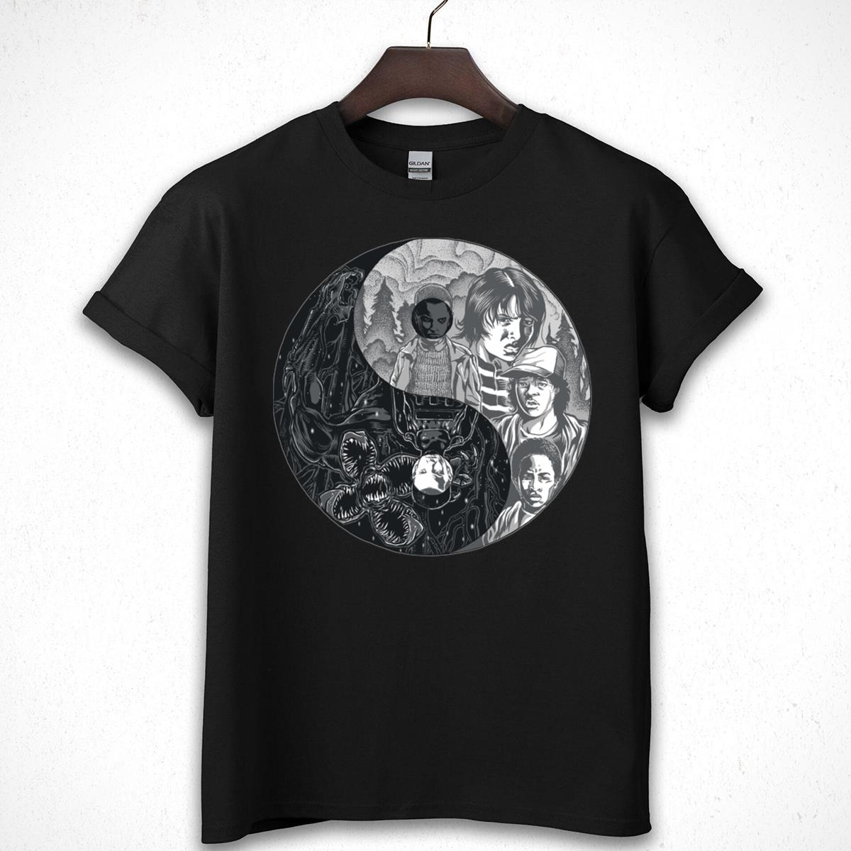 Stranger Things Yin Yang Demogorgon Graphic Tee