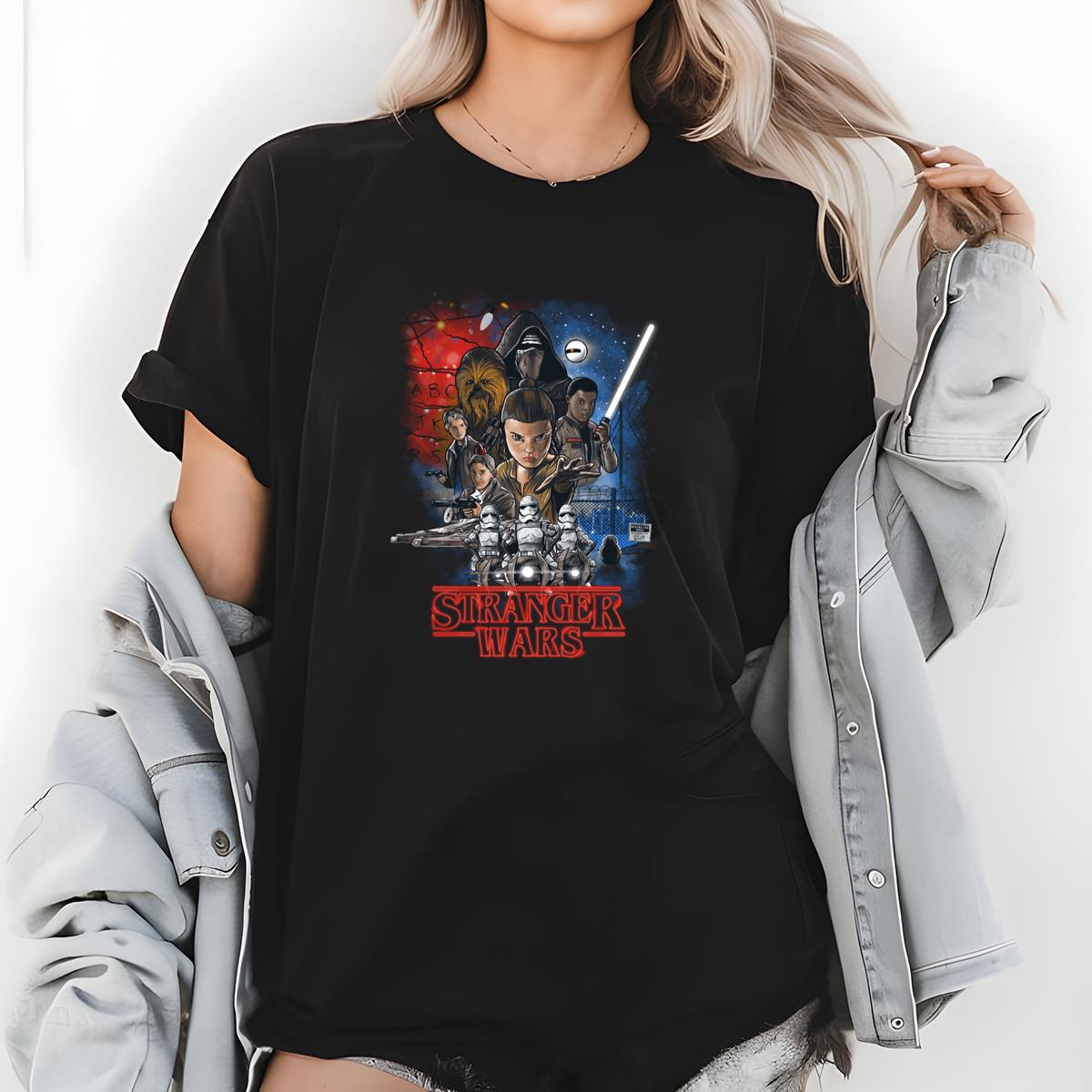 Stranger Wars Mashup Graphic T-Shirt, Sci-Fi Cool Tee