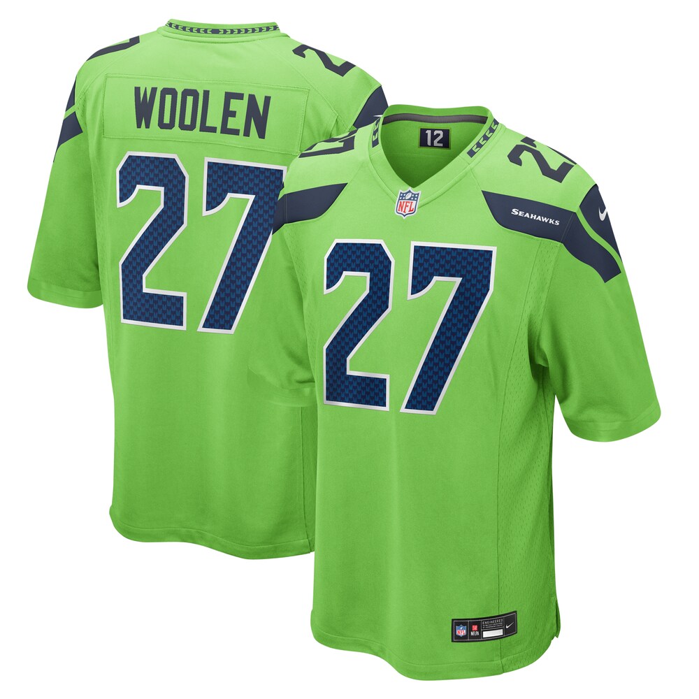 Tariq Woolen Seattle Seahawks Nike  Game Jersey - Neon Green