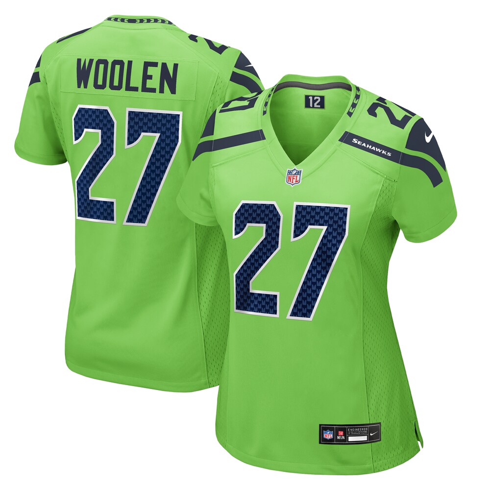Tariq Woolen Seattle Seahawks Nike Women's  Game Jersey - Neon Green