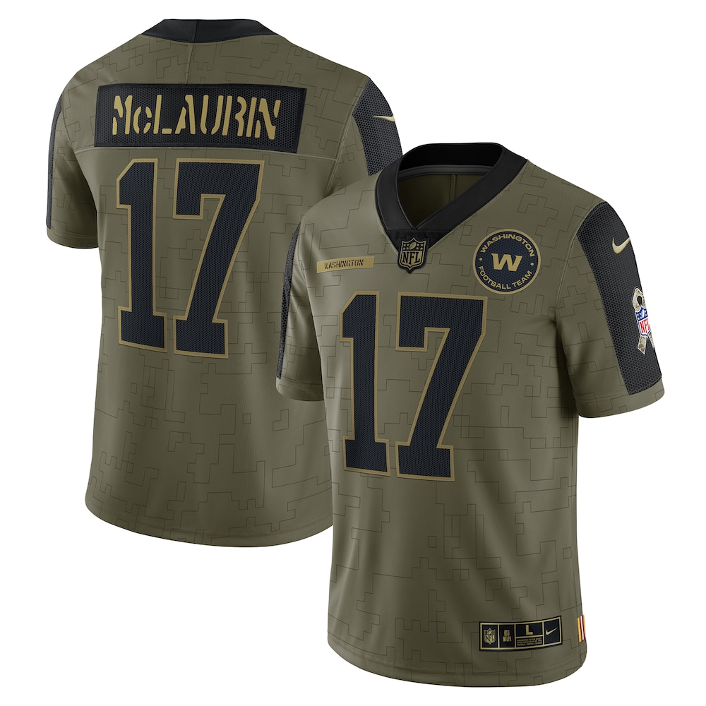 Terry McLaurin Washington Football Team Salute To Service Limited Player Jersey - Olive