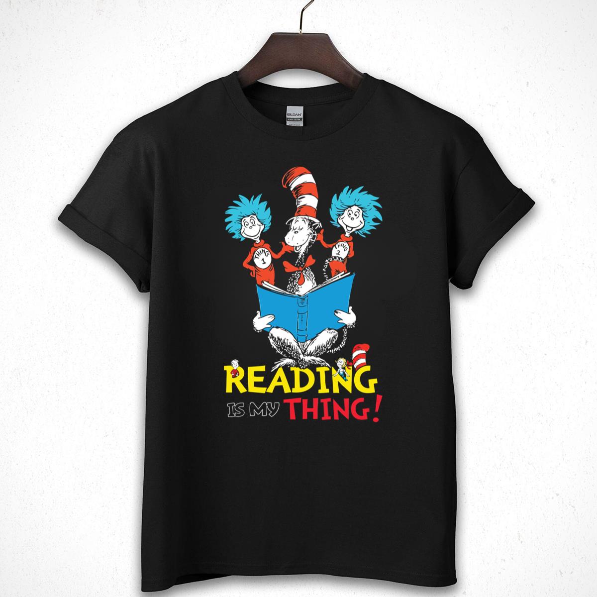 The Cat in the Hat Reading Graphic T-Shirt, Thing 1 & Thing 2