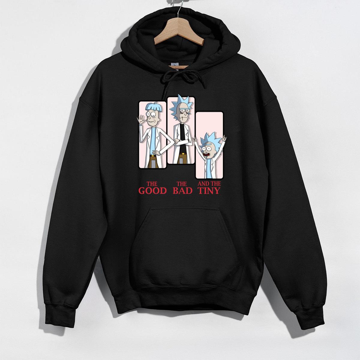 The Good The Bad The Tiny Rick Funny Graphic T-Shirt