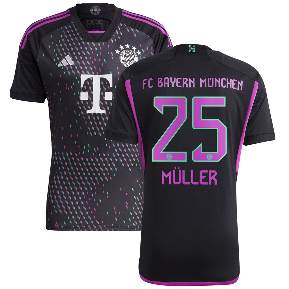 Thomas Muller Bayern Munich 2023/24 Away Replica Player Jersey - Black