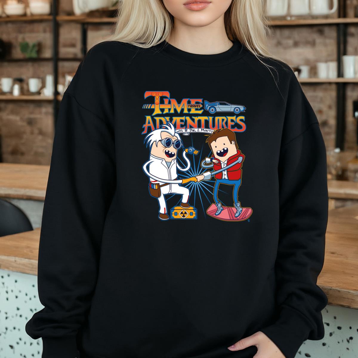 Time Travel Adventures Doc & Marty Graphic Tee