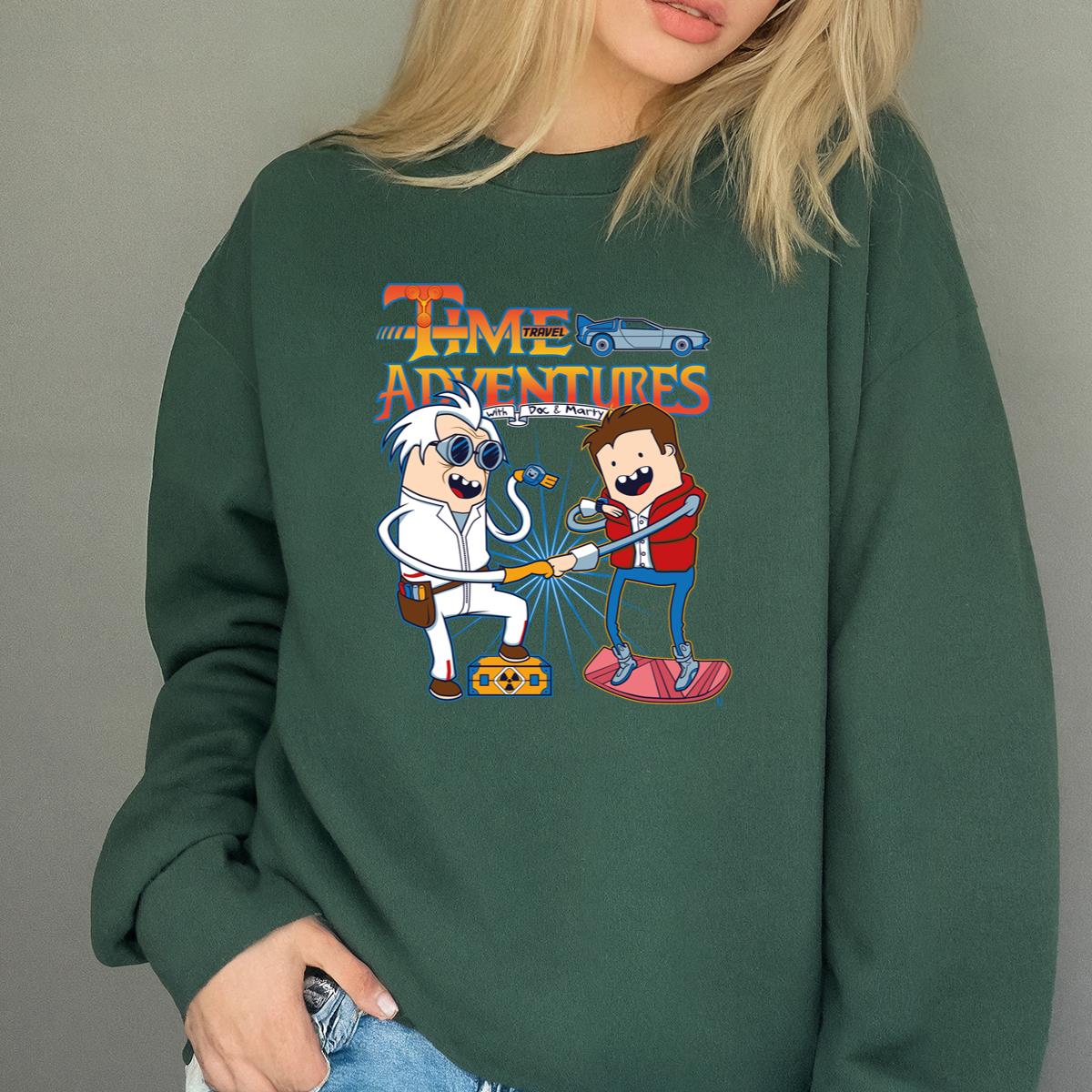 Time Travel Adventures Doc & Marty Graphic Tee