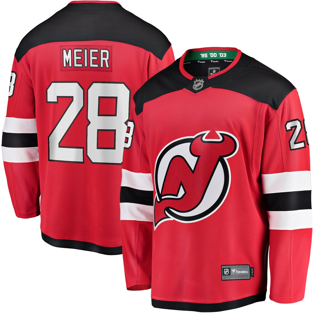 Timo Meier New Jersey Devils Fanatics Branded Home Breakaway Jersey - Red