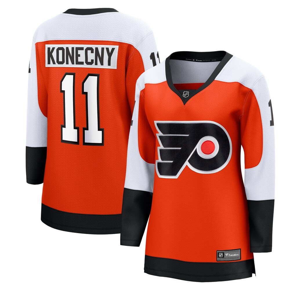 Travis Konecny Philadelphia Flyers Fanatics Branded Women's Home Breakaway Player Jersey - Orange