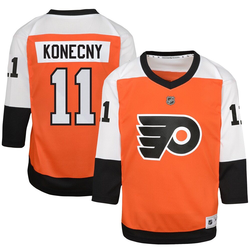 Travis Konecny Philadelphia Flyers Youth Home Replica Player Jersey - Burnt Orange