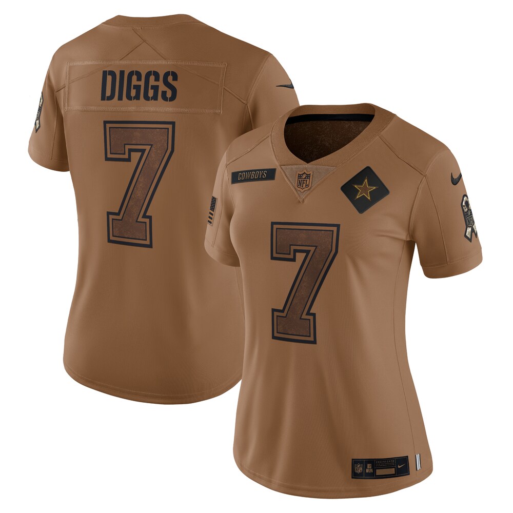 Trevon Diggs Dallas Cowboys Nike Women's 2023 Salute To Service Limited Jersey - Brown