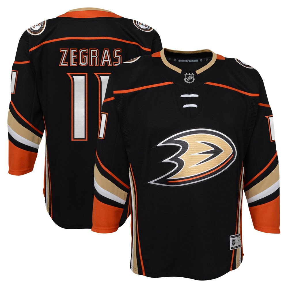 Trevor Zegras Anaheim Ducks Youth Home PremierÂ Player Jersey - Black