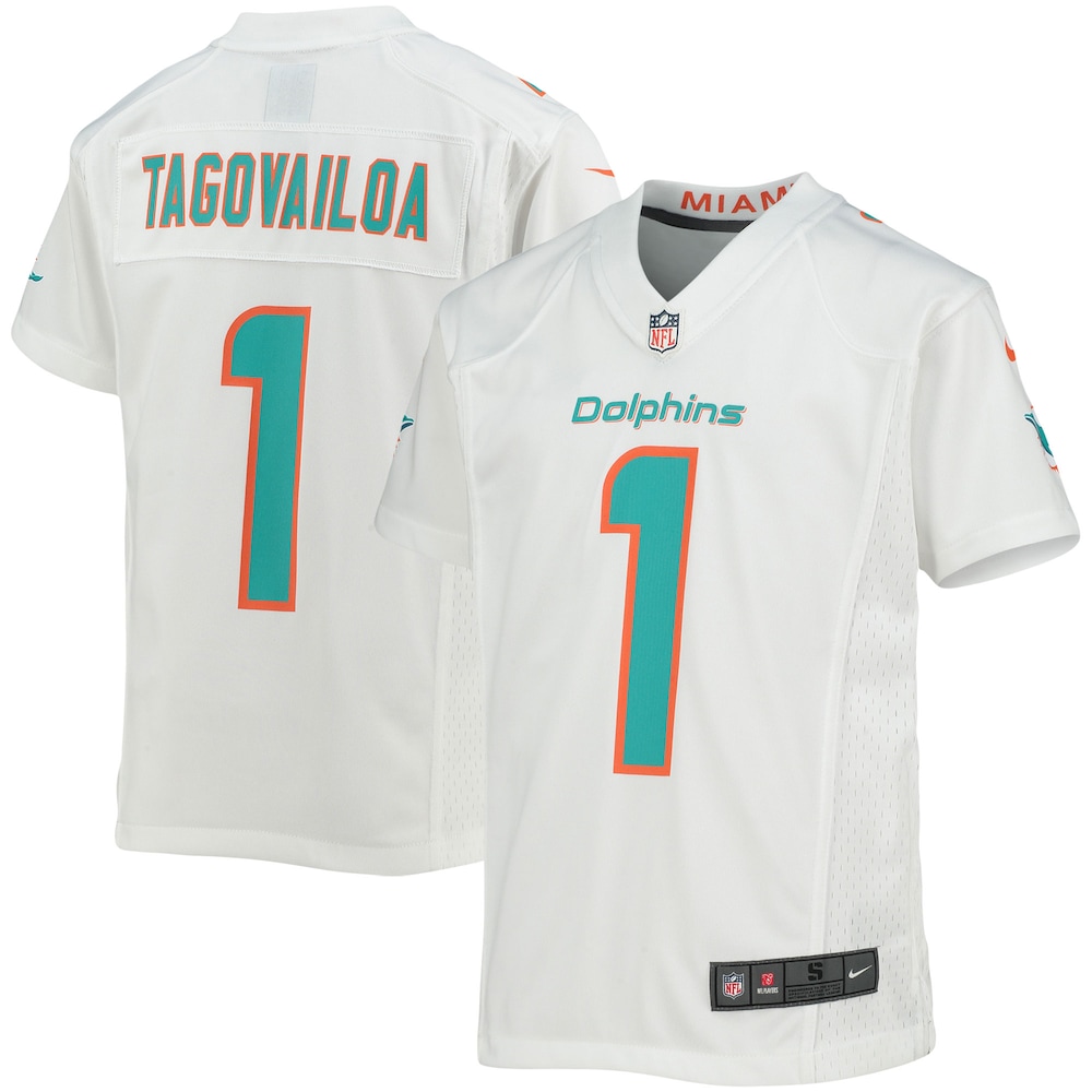 Tua Tagovailoa Miami Dolphins Youth Game Jersey - White