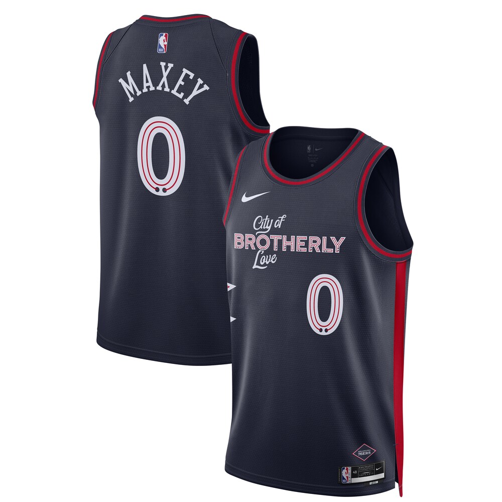 Tyrese Maxey Philadelphia 76ers Nike Unisex 2023/24 Swingman Jersey - Navy - City Edition