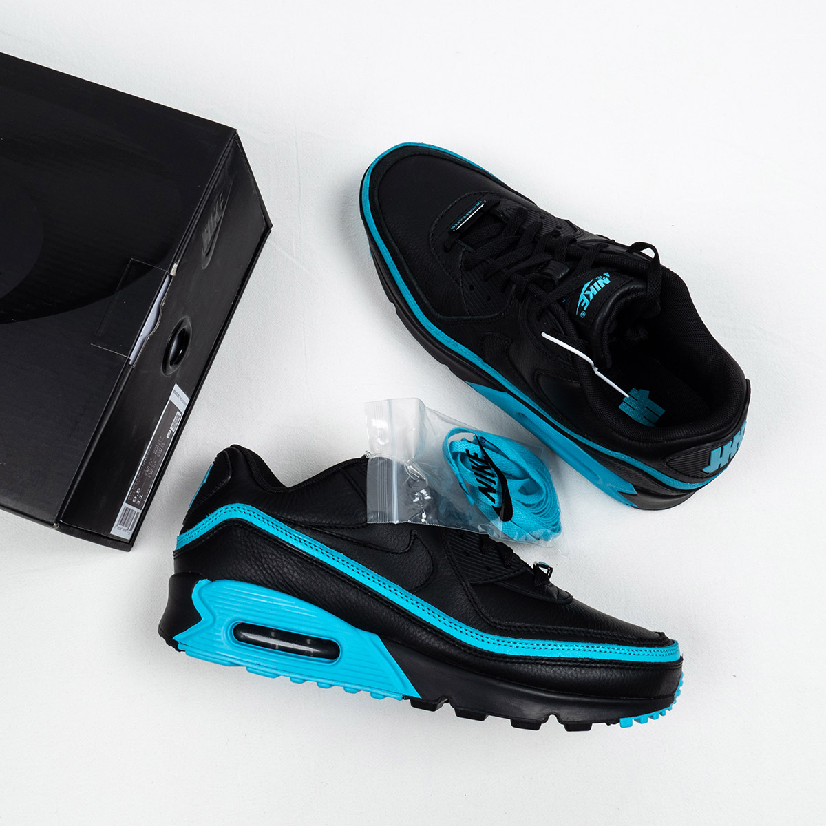 Undefeated x Nike Air Max 90 Black/Blue Fury Shoes