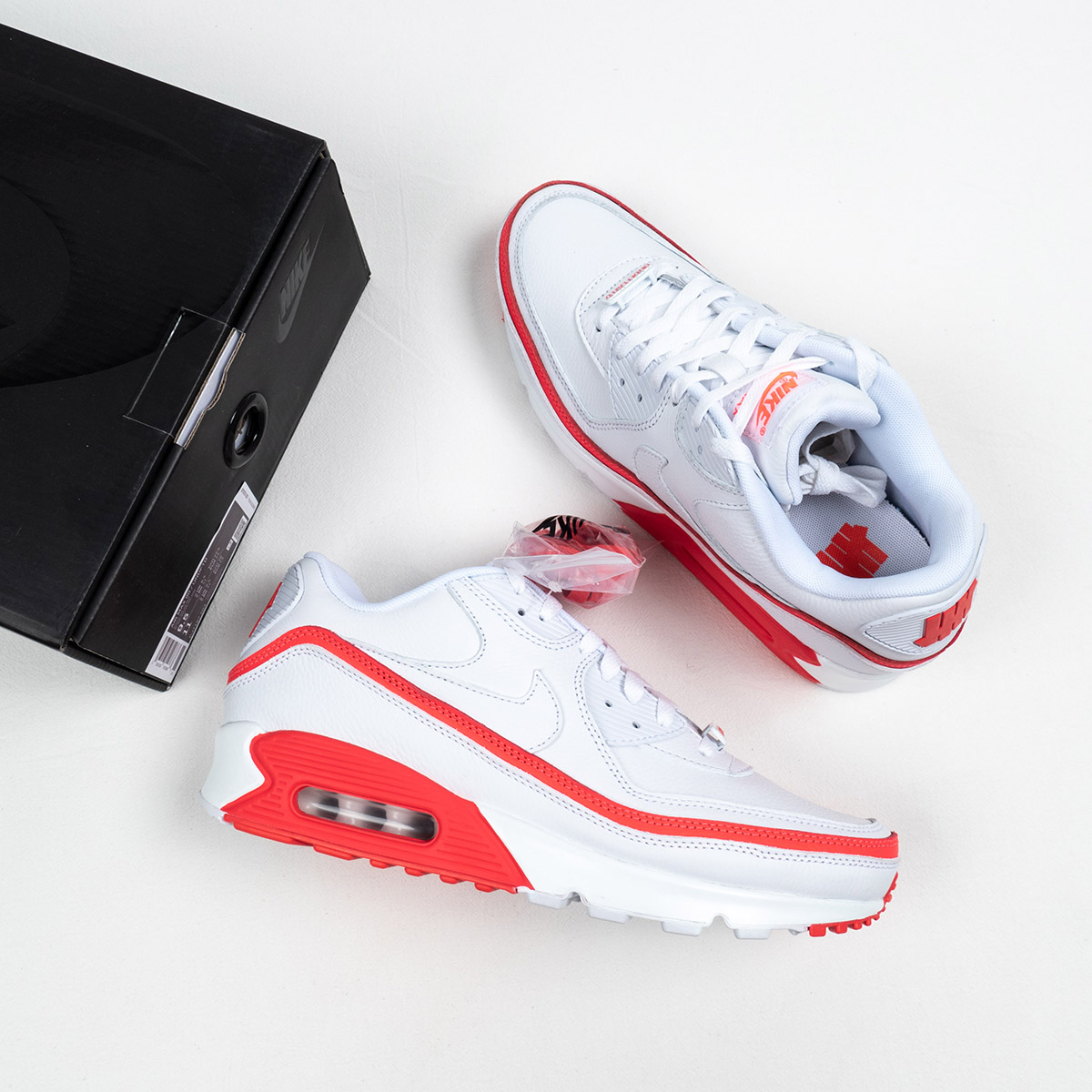 Undefeated x Nike Air Max 90 White/Solar Red Shoes