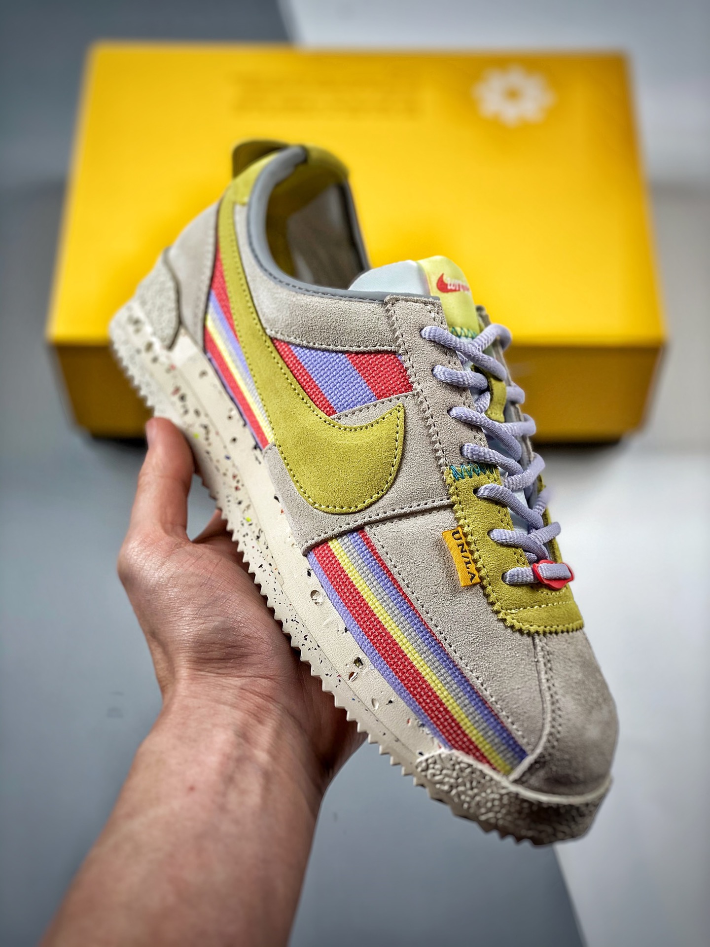 Union x Nike Cortez Yellow Purple Red DR1413-100 Shoes