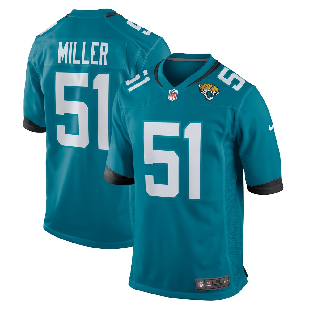 Ventrell Miller Jacksonville Jaguars Nike  Game Jersey -  Teal