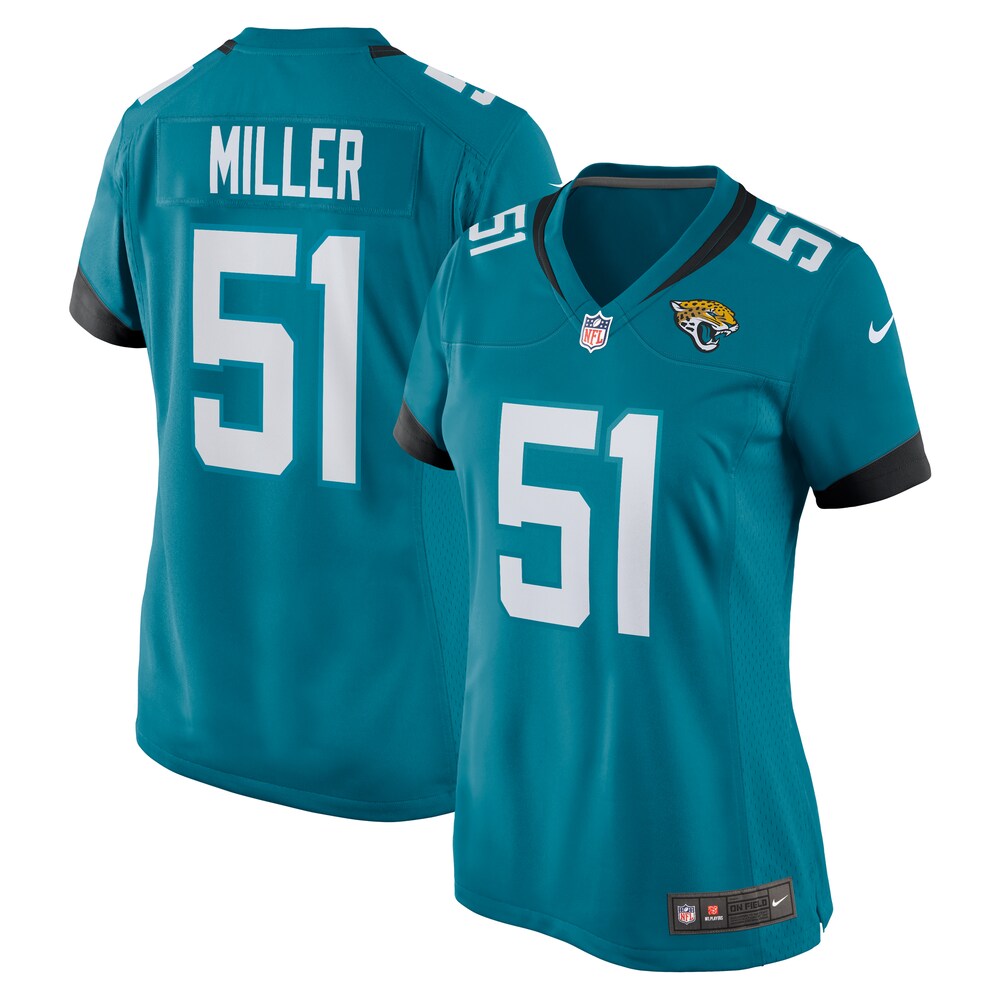 Ventrell Miller Jacksonville Jaguars Nike Women's  Game Jersey -  Teal