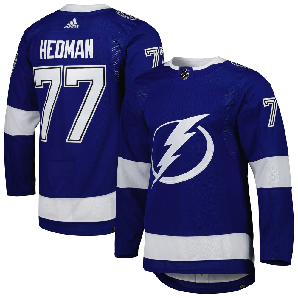 Victor Hedman Tampa Bay Lightning adidas Home Primegreen Authentic Player Jersey - Blue