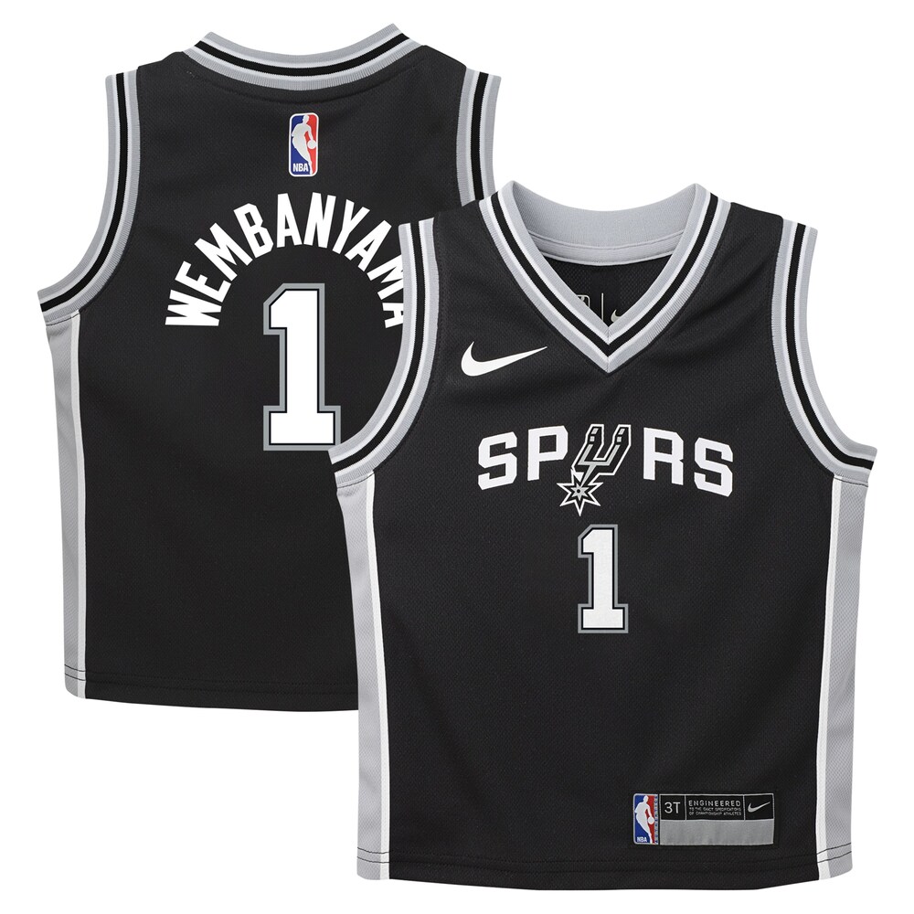 Victor Wembanyama San Antonio Spurs Nike Preschool Swingman Player Jersey - Icon Edition - Black