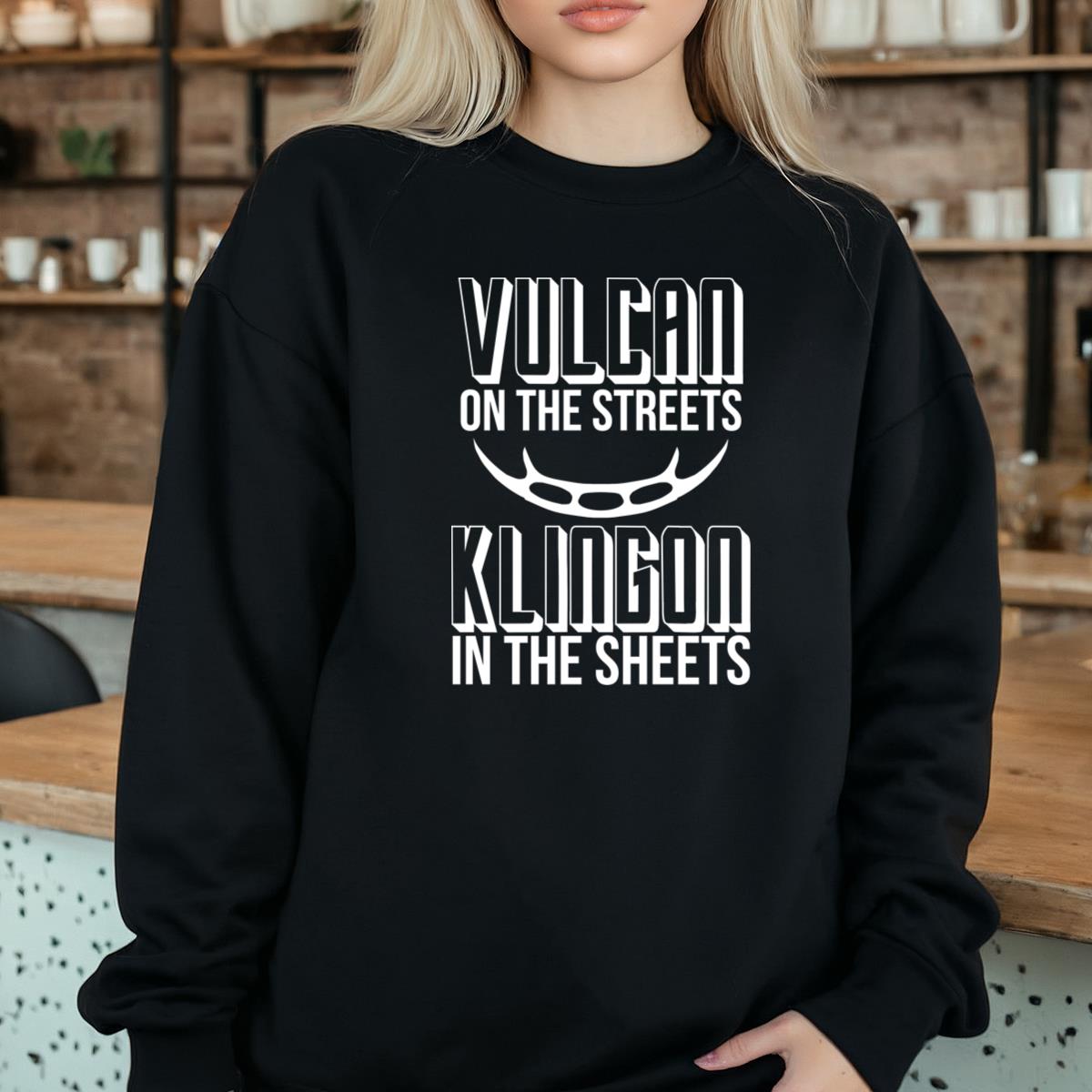 Vulcan Klingon Funny Sci-Fi Graphic T-Shirt