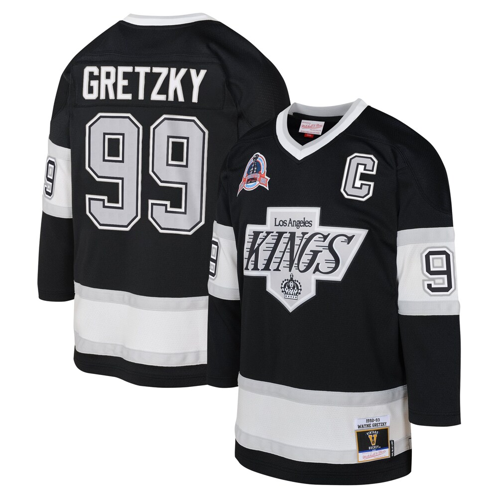 Wayne Gretzky Los Angeles Kings Mitchell & Ness Youth 1992 Blue Line Player Jersey - Black