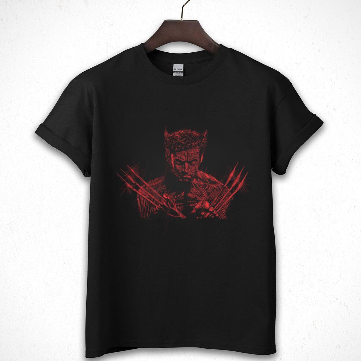 Wolverine Sketch Art Graphic T-Shirt