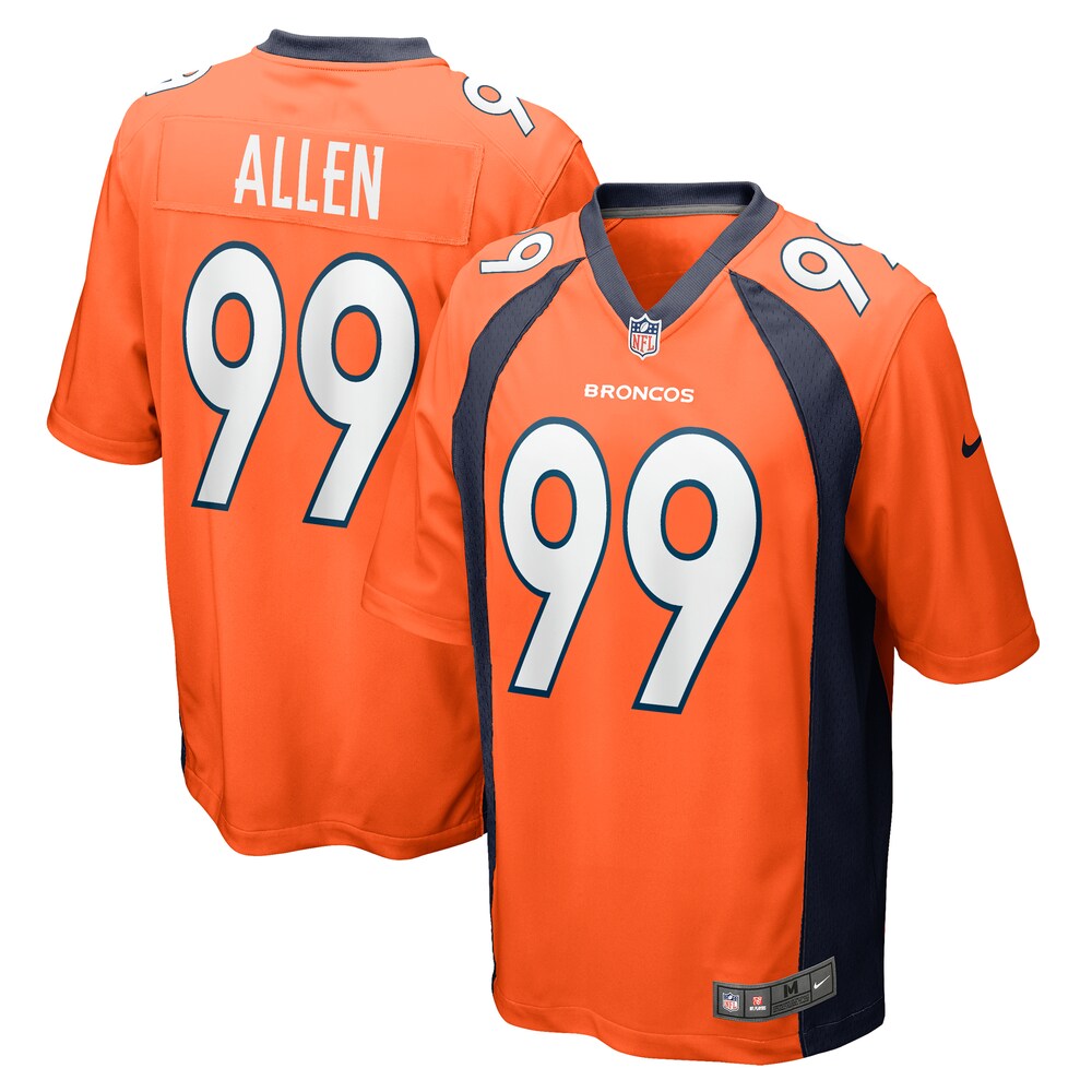 Zach Allen Denver Broncos Nike Game Player Jersey - Orange
