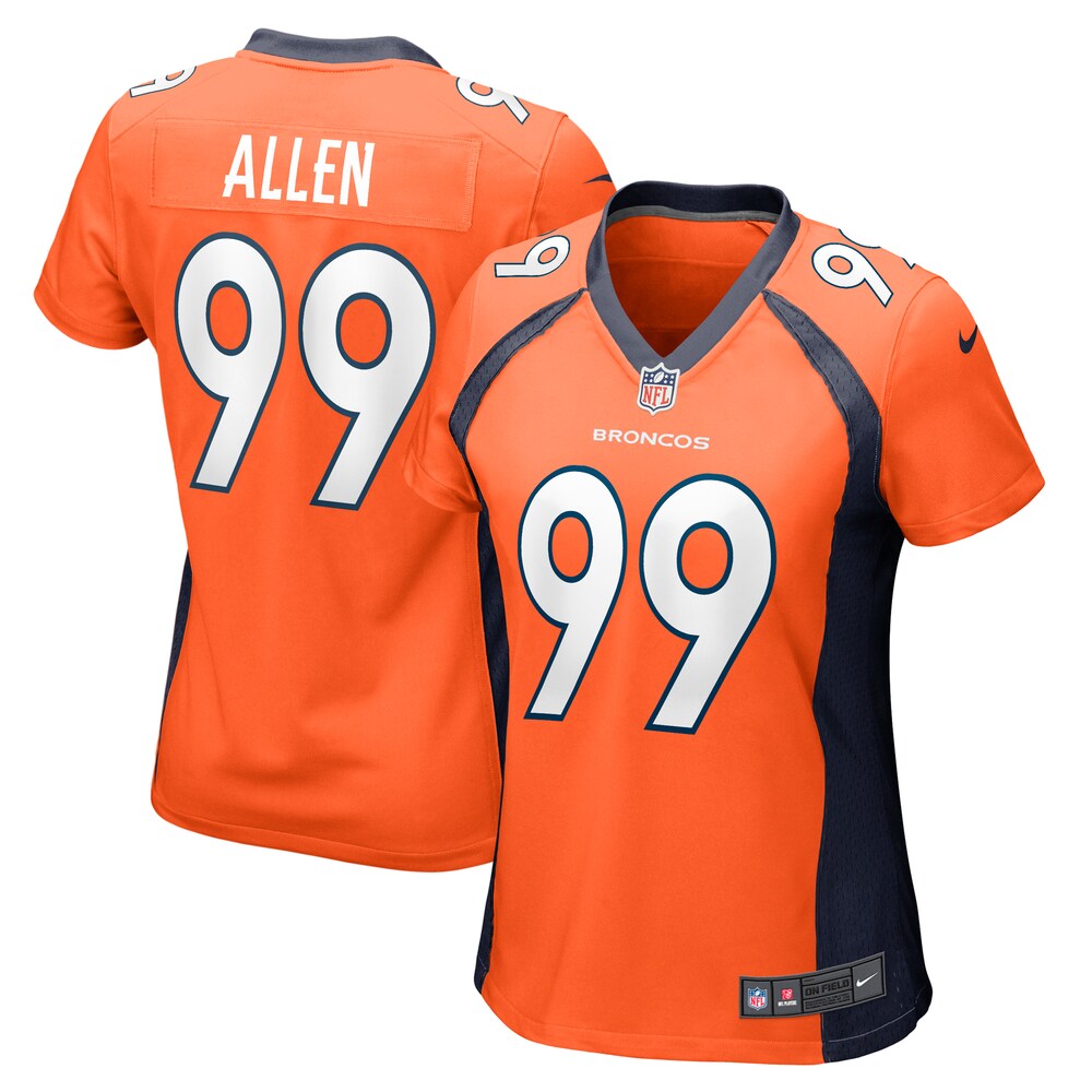 Zach Allen Denver Broncos Nike Women's Game Player Jersey - Orange