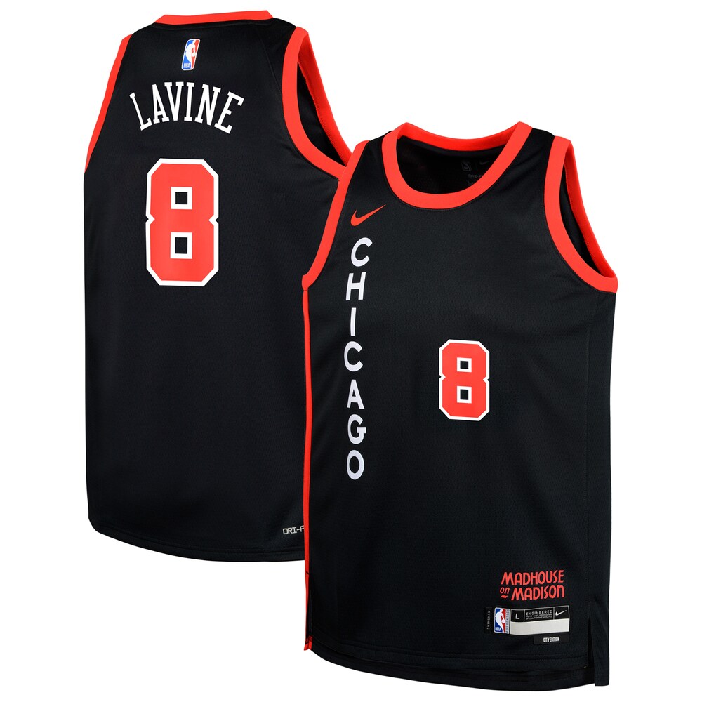 Zach LaVine Chicago Bulls Nike Youth 2023/24 Swingman Replica Jersey - City Edition - Black