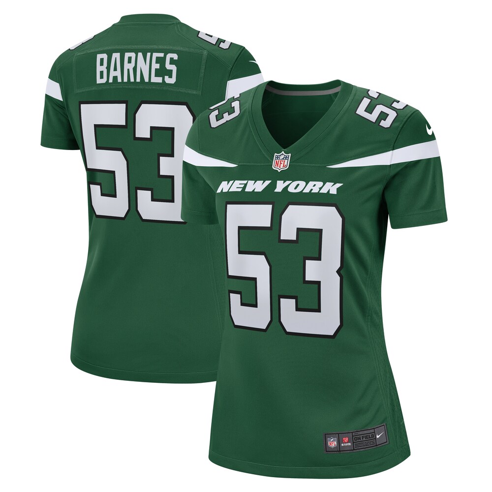 Zaire Barnes New York Jets Nike Women's  Game Jersey - Gotham Green