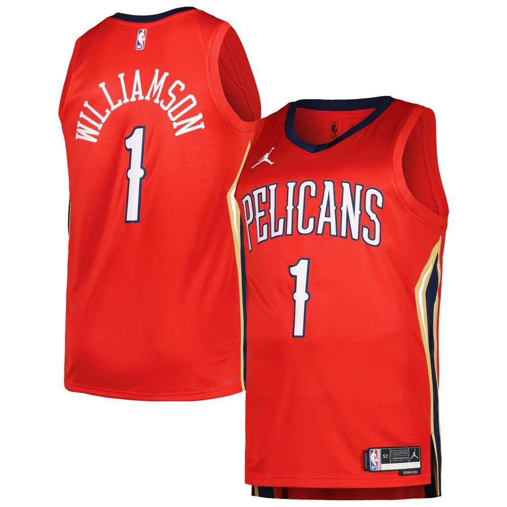 Zion Williamson New Orleans Pelicans Jordan Brand Swingman Player Jersey - Statement Edition - Red